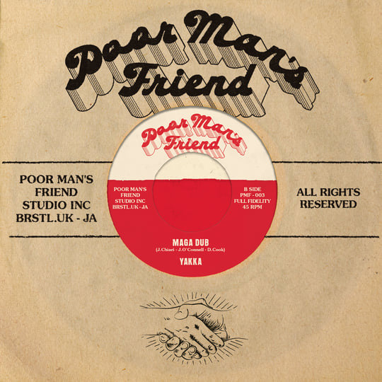 The Viceroys Yakka – Maga Down / Maga Dub (7", Poor Man's Friend Records, 2023) Back Cover