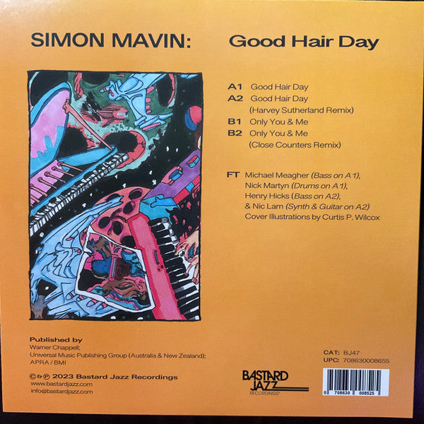 Simon Mavin – Good Hair Day (12", Bastard Jazz Recordings, 2023) Back Cover