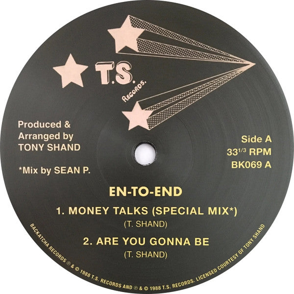 En-To-End – Money Talks (12", Backatcha Records, 2023) Front Cover