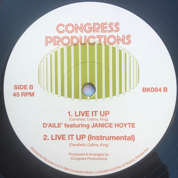 Various – Congress Productions EP (12", Backatcha Records, 2023) Back Cover