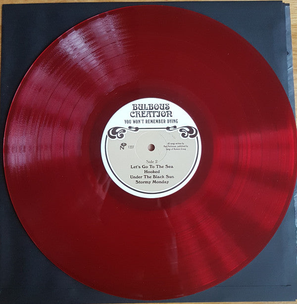 Bulbous Creation – You Won't Remember Dying (LP, Blood Bath Red, Numero Group, 2023) Image 4