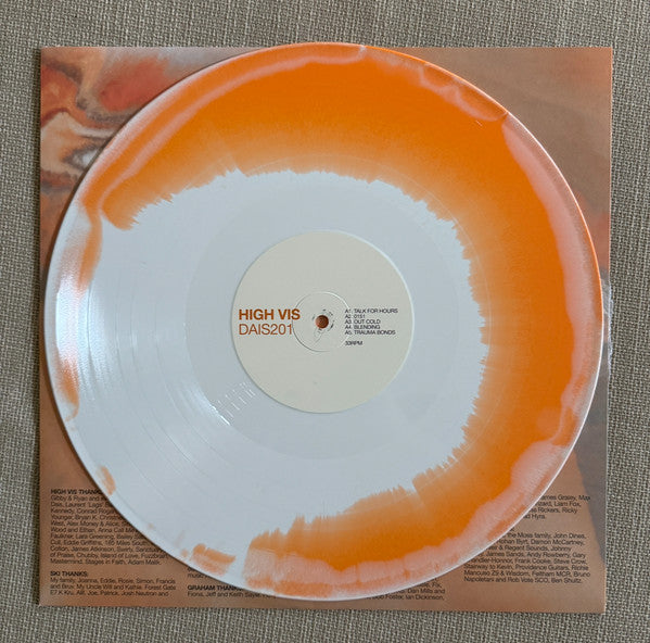 High Vis – Blending (LP, White/Orange Smash, Dais Records, 2023) Back Cover