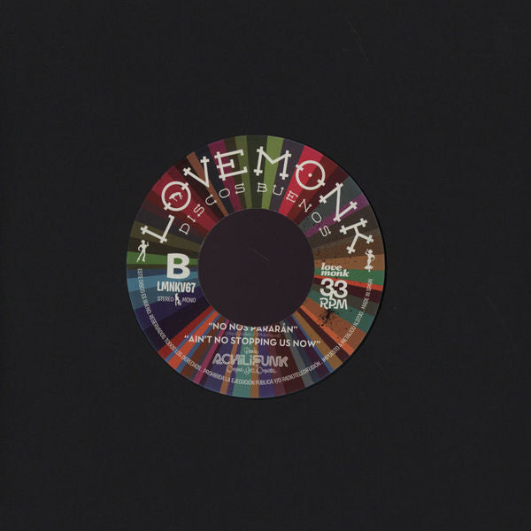 Banda Achilifunk – I Believe In Miracles / No Nos Pararán (7", Lovemonk, 2011) Back Cover