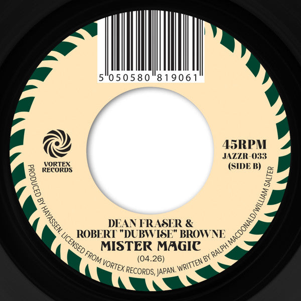 Robert "Dubwise" Browne Dean Fraser Robert "Dubwise" Browne – Sun Goddess / Mr. Magic (7", Jazz Room Records, 2024) Back Cover
