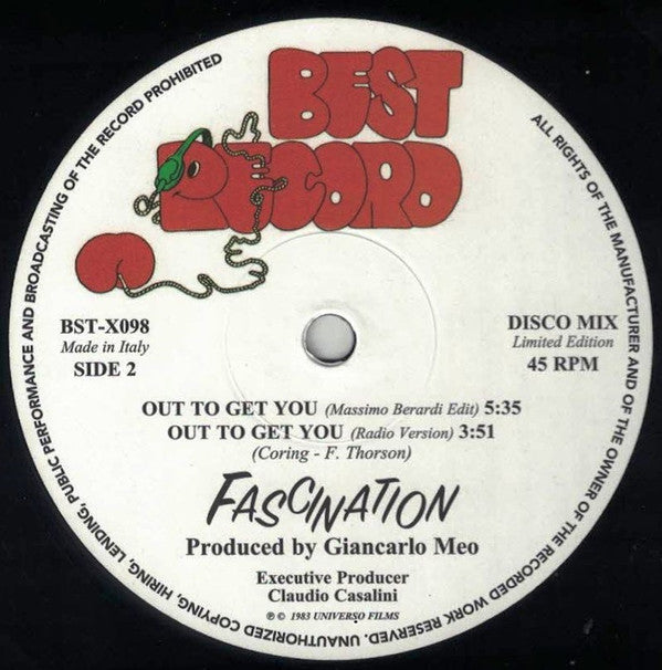 Fascination – Out To Get You (12", Best Record, 2024) Image 4