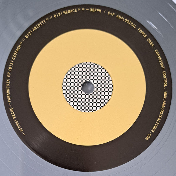 Recue – Paramnesia EP (12", Silver, Analogical Force, 2024) Image 4