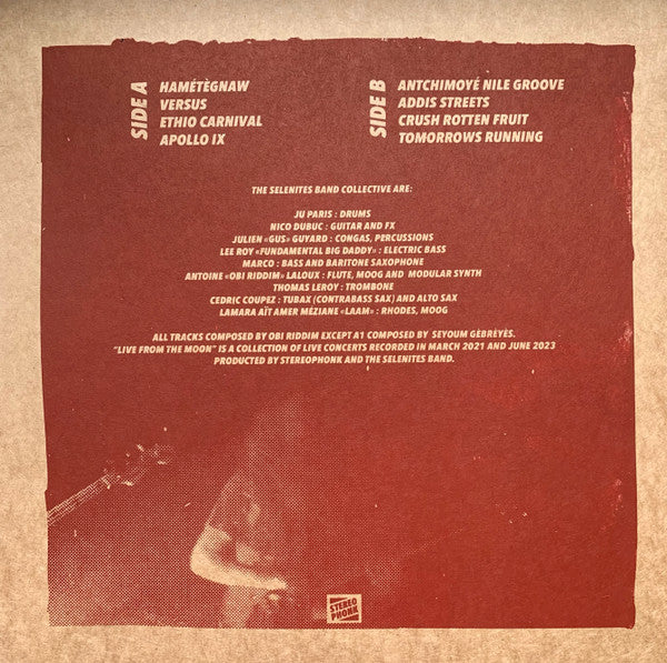 The Selenites Band – Live From The Moon (LP, Stereophonk, 2024) Back Cover