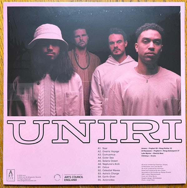 Uniri – Infinite Reflections (LP, Astigmatic Records, 2024) Back Cover