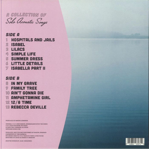 Mason Jennings – Simple Life (LP, Bar/None Records, 2024) Back Cover