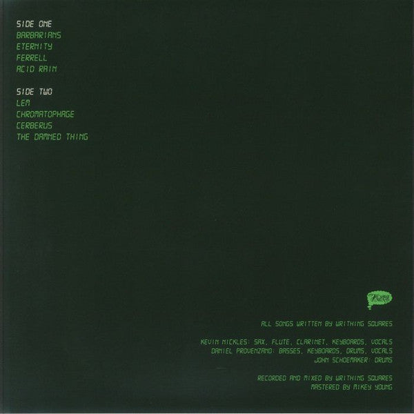 The Writhing Squares – Mythology (LP, Green, Trouble In Mind, 2024) Back Cover