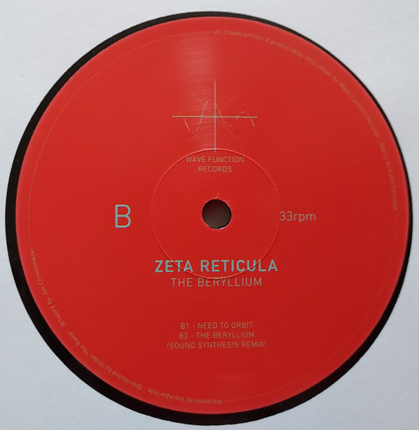 Zeta Reticula – The Beryllium (12", Wave Function Records, 2024) Back Cover