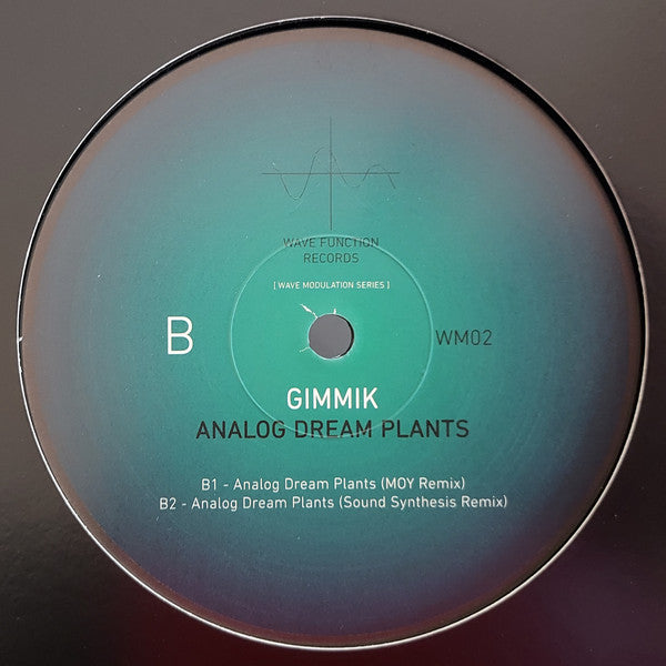 Gimmik – Analog Dream Plants (12", Wave Function Records, 2024) Back Cover