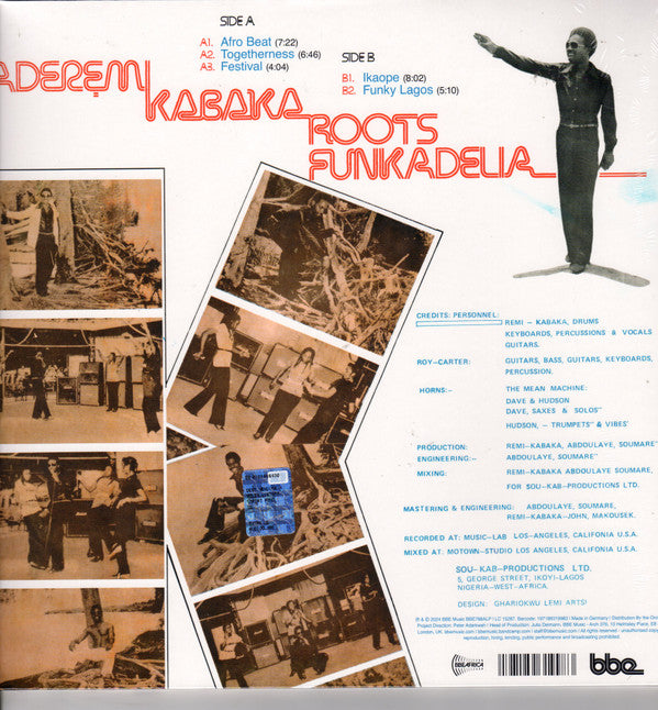 Aderemi Kabaka – Roots Funkadelia (LP, BBE, 2024) Back Cover