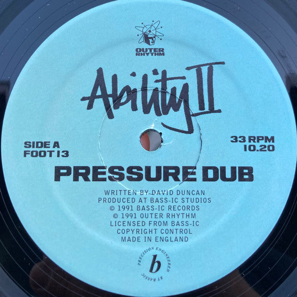 Ability II – Pressure Dub (12", Outer Rhythm, 2024) Front Cover
