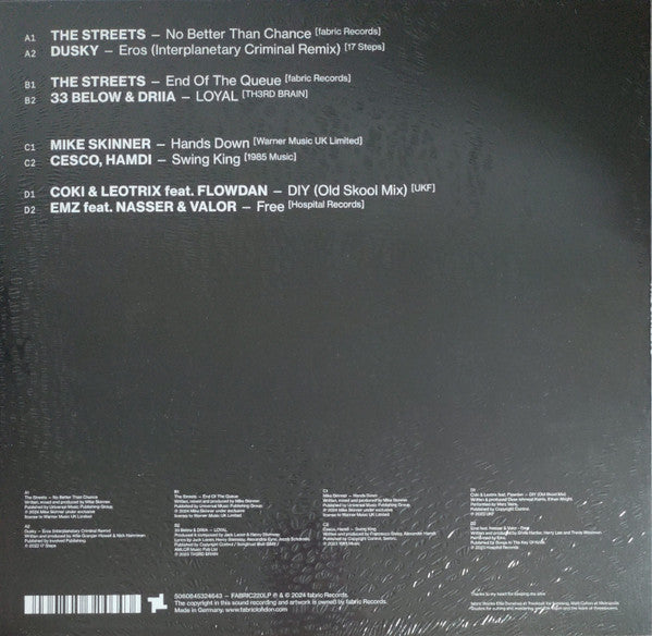 The Streets – Fabric Presents The Streets (2x12", Fabric, 2024) Back Cover
