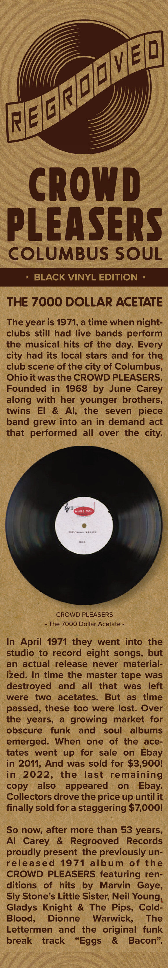 Crowd Pleasers – Columbus Soul (LP, Regrooved Records, 2024) Image 5