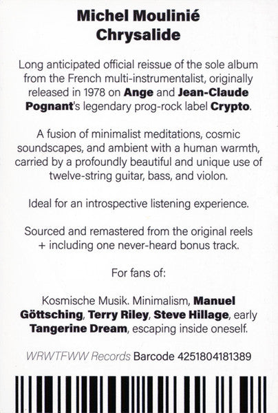 Michel Moulinie – Chrysalide (LP, We Release Whatever The Fuck We Want Records, 2024) Image 5