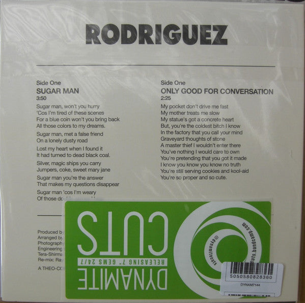 Rodriguez* : Sugar Man / Only Good For Conversation (7", Single, RE)