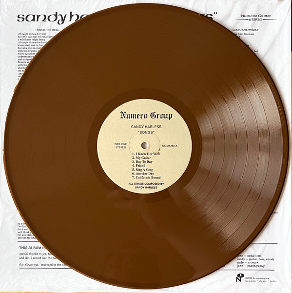 Sandy Harless – Songs (LP, Brown, Numero Group, 2024) Image 3