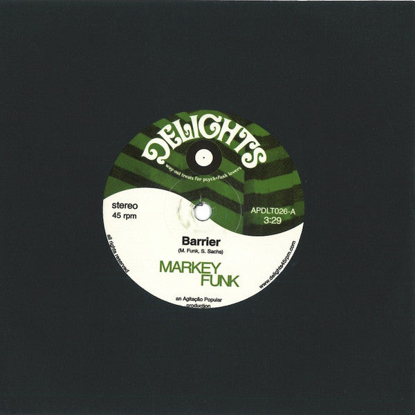 Markey Funk – Barrier / Chronoscope (7", Delights, 2024) Front Cover