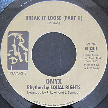 Onyx – Break It Loose (7", Tramp Records, 2024) Back Cover