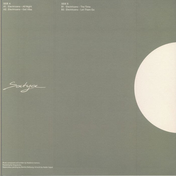 Electricano – All Night (12", Satya, 2024) Back Cover