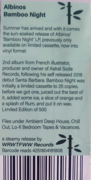 Albinos – Bamboo Night (LP, We Release Whatever The Fuck We Want Records, 2024) Image 5