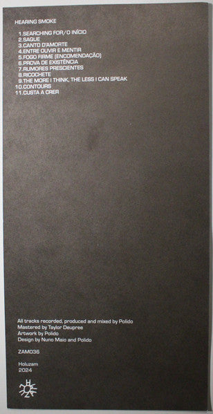Polido – Hearing Smoke (LP, Holuzam, 2024) Image 4