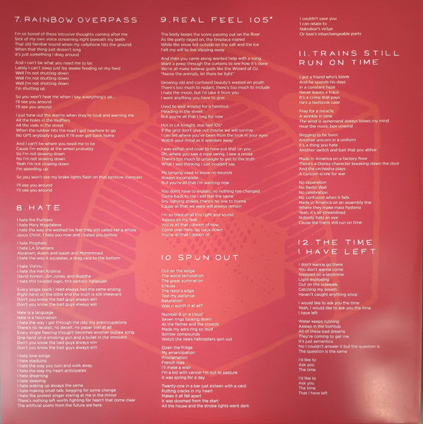 Bright Eyes – Five Dice, All Threes (LP+LP, Red and Orange Splatter, Dead Oceans, 2024) Image 5