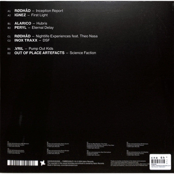 Rødhåd – Fabric Presents Rødhåd (2x12", Fabric, 2024) Back Cover