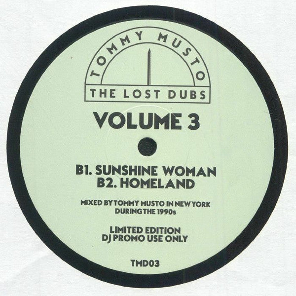 Tommy Musto – The Lost Dubs Volume 3 (12", Not On Label, 2024) Back Cover