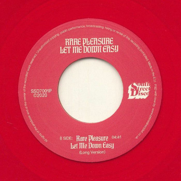 Rare Pleasure : Let Me Down Easy (7", RE, Red)
