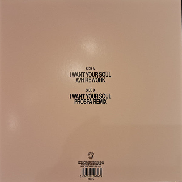 Armand Van Helden – I Want Your Soul (12", Southern Fried Records, 2024) Back Cover