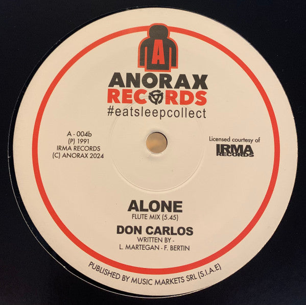 Don Carlos – Alone (10", Anorax Records, 2024) Back Cover