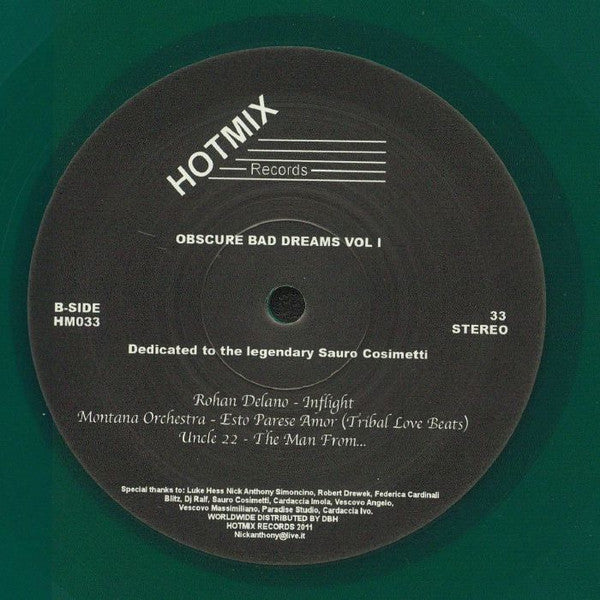 Various – Obscure Bad Dreams Vol. I (12", HotMix Records, 2024) Back Cover