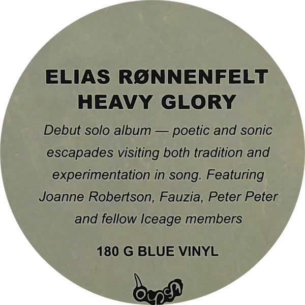 Elias Rønnenfelt – Heavy Glory (LP, 180g Blue, Escho, 2024) Image 5