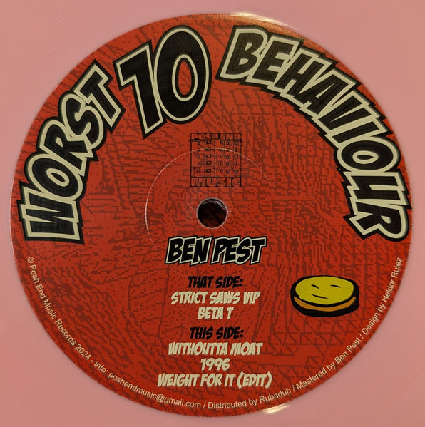 Ben Pest : Worst Behaviour (12", Pin)
