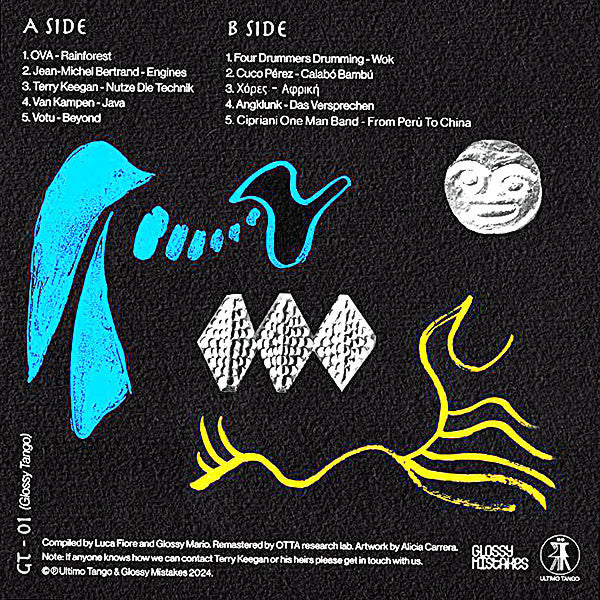 Various – Tribal Organic: Deep Dive Into European Percussions 79-90 (LP, Glossy Mistakes, 2024) Back Cover