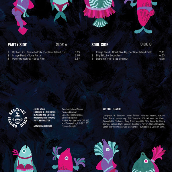 Sentinel Island Disco – Soca Jams (LP, Sentinel Island Disco, 2024) Back Cover