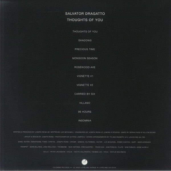 Salvator Dragatto – Thoughts Of You (LP, Opaque Natural, Colemine Records, 2024) Back Cover