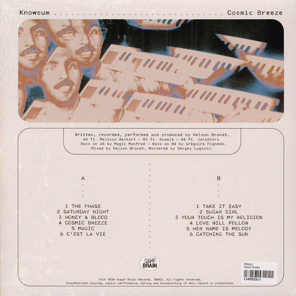 Knowsum – Cosmic Breeze (LP, Sugar Brain Records, 2024) Back Cover