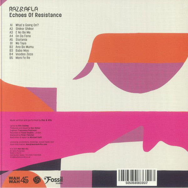 Raz & Afla – Echoes Of Resistance (LP, Wah Wah 45s, 2024) Back Cover