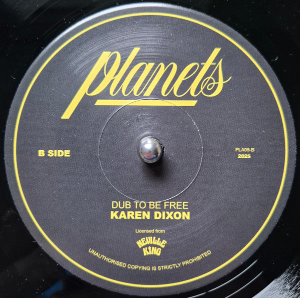 Karen Dixon – I Just Want To Be Free (7", Planets) Back Cover