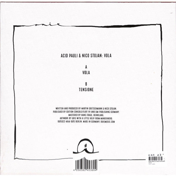Acid Pauli & Nico Stojan : Vola (12")