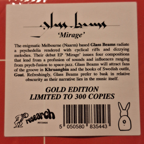 Glass Beams : Mirage (12", EP, Ltd, RP, Gol)