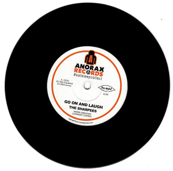 The Sharpees – Go On And Laugh / Tired Of Being Lonely (7", Anorax Records, 2024) Front Cover
