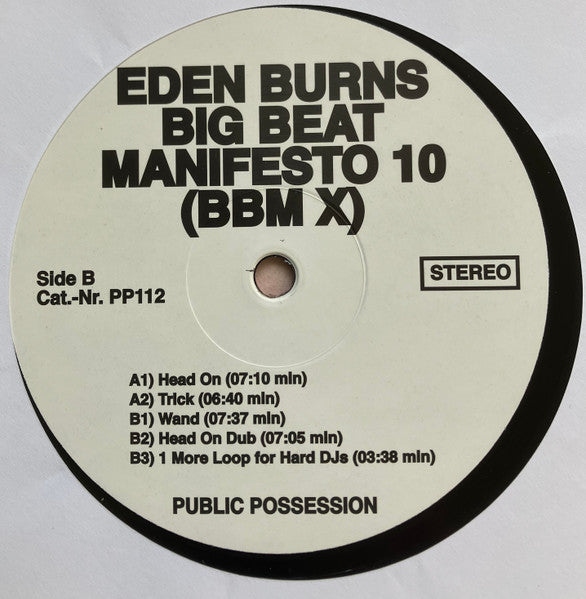 Eden Burns : Big Beat Manifesto 10 (BBM X) (12")