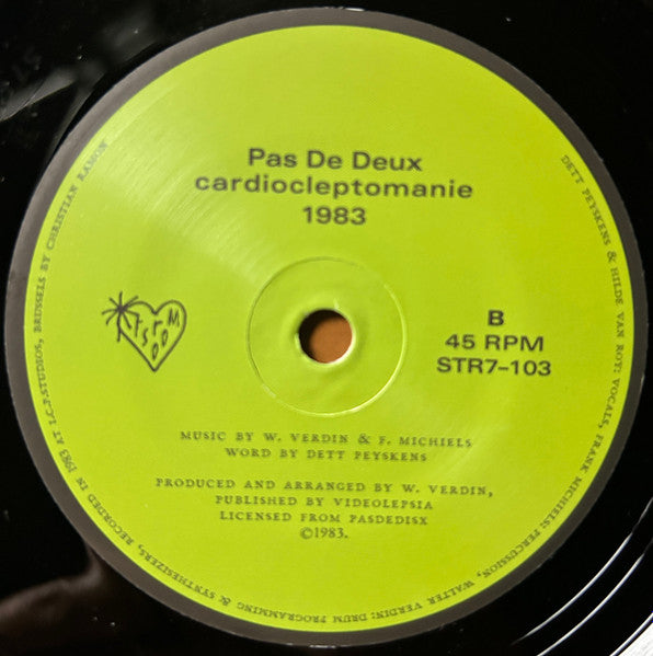 Luc Van Acker Pas De Deux – The Fear In My Heart / Cardiocleptomanie (7", Stroom, 2025) Image 3