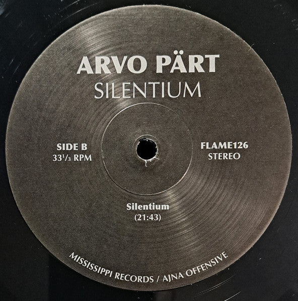 Arvo Pärt : Silentium (LP, Album)