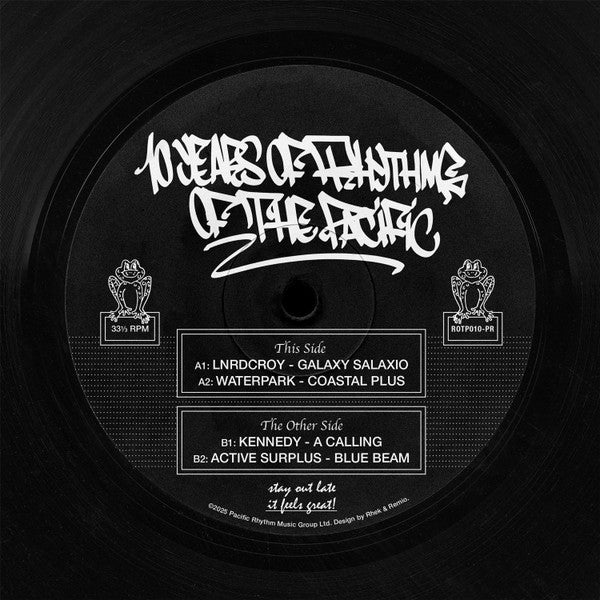 Various – 10 Years Of Rhythms Of The Pacific (12", Pacific Rhythm, 2025) Front Cover